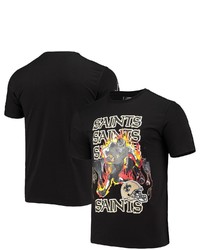 PRO STANDARD Black New Orleans Saints Skeleton T Shirt