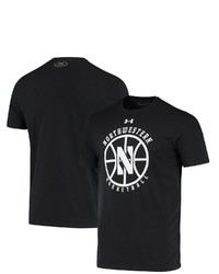 Under Armour Black Northwestern Wildcats Logo Basketball T Shirt
