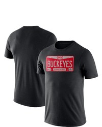 Nike Black Ohio State Buckeyes Plate T Shirt