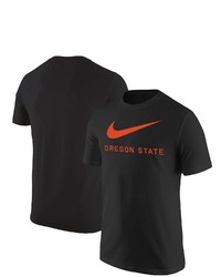 Nike Black Oregon State Beavers Big Swoosh T Shirt