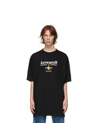 Vetements Black Oversized Antwerpen T Shirt