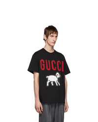 Gucci Black Oversized Lamb T Shirt
