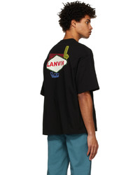 Lanvin Black Oversized Printed T Shirt