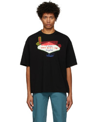 Lanvin Black Oversized Printed T Shirt