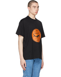 Burberry Black Oversized Shark Graphic T Shirt