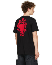 Alexander McQueen Black Painted Heart T Shirt