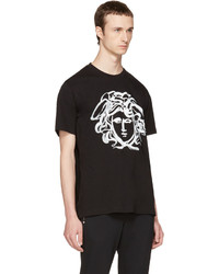 Versace Black Painted Medusa T Shirt