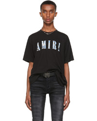 Amiri Black Paisley Core Logo T Shirt