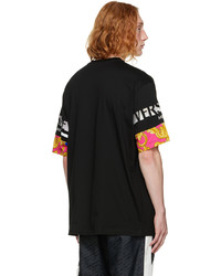 Versace Black Paneled T Shirt