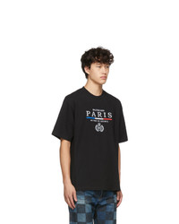 Balenciaga Black Paris Flag Regular Fit T Shirt