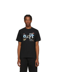 BAPE Black Patchwork Logo T Shirt