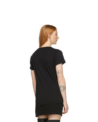 Ann Demeulemeester Black Peacock Print T Shirt