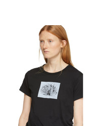 Ann Demeulemeester Black Peacock Print T Shirt