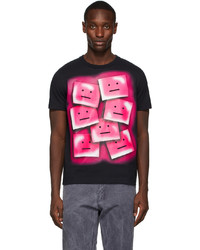 Acne Studios Black Pink Ellison Tone Face T Shirt