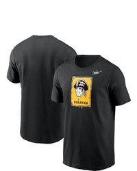 Nike Black Pittsburgh Pirates Cooperstown Collection Logo T Shirt
