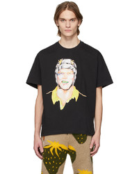 JW Anderson Black Pol Anglada Oversized Printed Rugby T Shirt