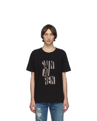 Saint Laurent Black Poster T Shirt