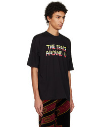 TSAU Black Printed T Shirt