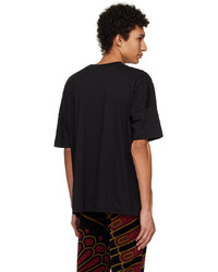 TSAU Black Printed T Shirt