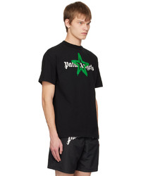 Palm Angels Black Printed T Shirt