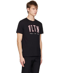 Valentino Black Printed T Shirt
