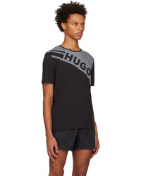 Hugo Black Printed T Shirt