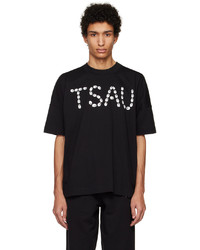 TSAU Black Printed T Shirt