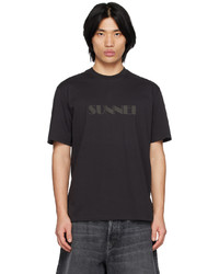 Sunnei Black Printed T Shirt