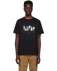Ps By Paul Smith Black Printed T Shirt