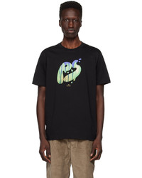Ps By Paul Smith Black Printed T Shirt