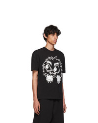 McQ Alexander McQueen Black Psycho Billy Dropped Shoulder T Shirt