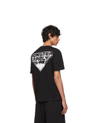 McQ Alexander McQueen Black Psycho Billy Dropped Shoulder T Shirt