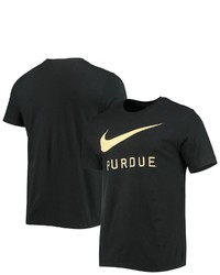 Nike Black Purdue Boilermakers Big Swoosh T Shirt