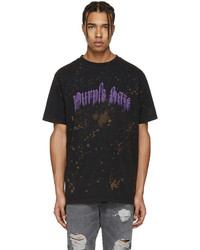 Palm Angels Black Purple Haze T Shirt