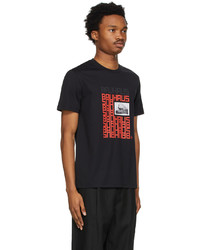 Neil Barrett Black Red Bauhaus Logotype T Shirt