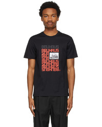 Neil Barrett Black Red Bauhaus Logotype T Shirt