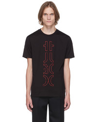 Hugo Black Red Cropped Logo T Shirt