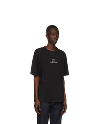Acne Studios Black Reflective Patch Motif T Shirt