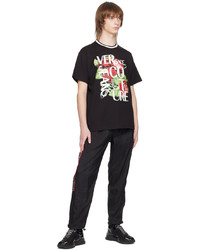 VERSACE JEANS COUTURE Black Rose T Shirt