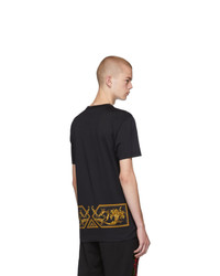 Dolce and Gabbana Black Sacro Logo T Shirt