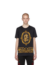 Dolce and Gabbana Black Sacro Logo T Shirt