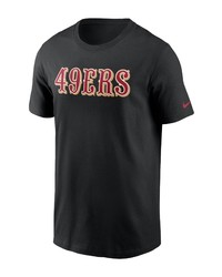 Nike Black San Francisco 49ers Fan Gear Wordmark T Shirt
