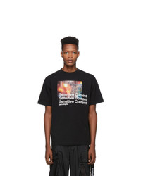 Palm Angels Black Sensitive Content T Shirt