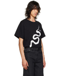 LU'U DAN Black Serpent Streak Oversized Concert T Shirt