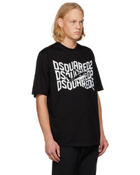DSQUARED2 Black Shark Slouch T Shirt