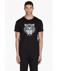 Kenzo Black Signature Tiger Print T Shirt