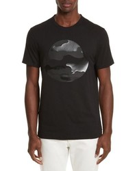 Moncler Black Silhouette Graphic T Shirt