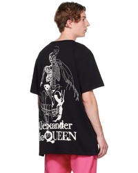 Alexander McQueen Black Skeleton T Shirt