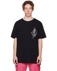 Alexander McQueen Black Skeleton T Shirt