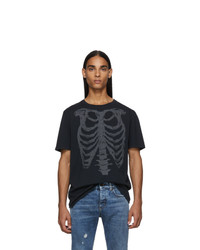 Saint Laurent Black Skeleton T Shirt